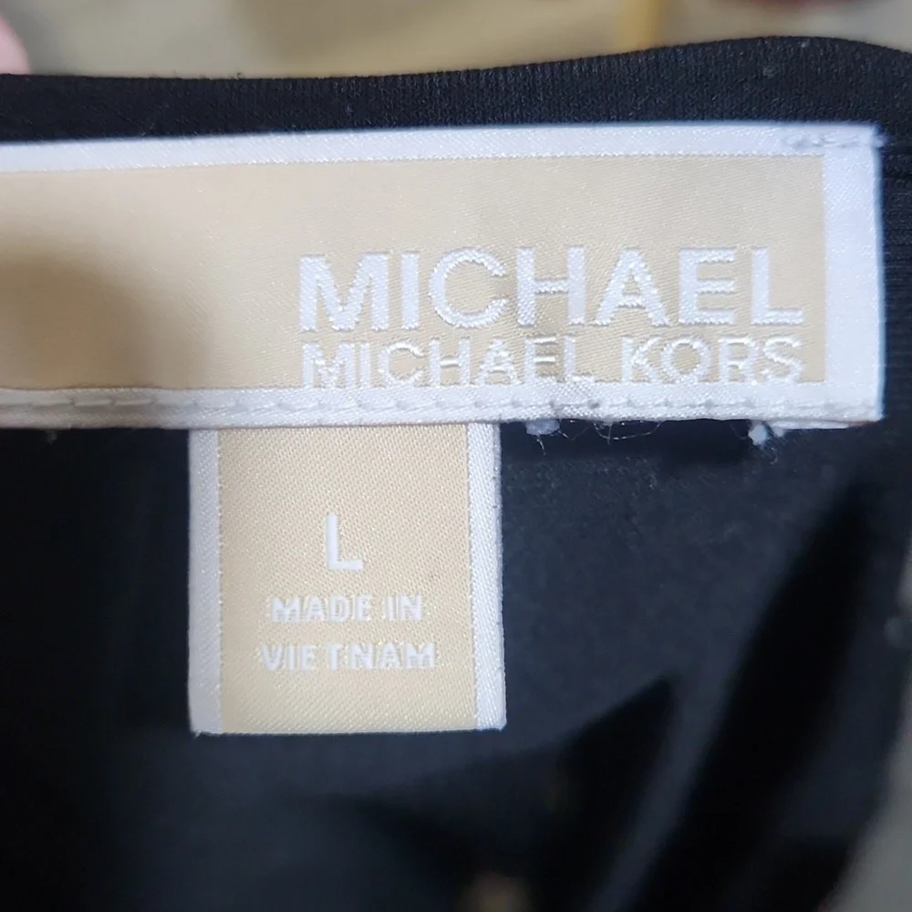 Michael Kors SZ L Black Blouse - Picture 5 of 6